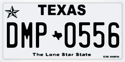 TX license plate DMP0556