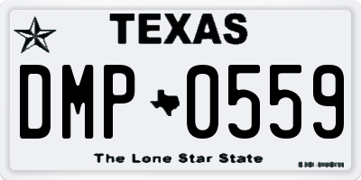 TX license plate DMP0559