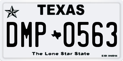 TX license plate DMP0563