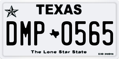 TX license plate DMP0565