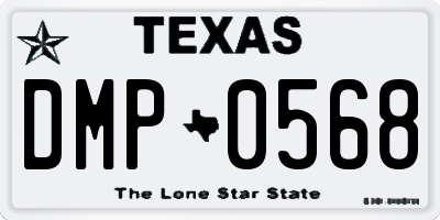 TX license plate DMP0568