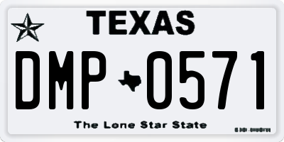 TX license plate DMP0571