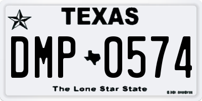 TX license plate DMP0574