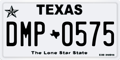TX license plate DMP0575