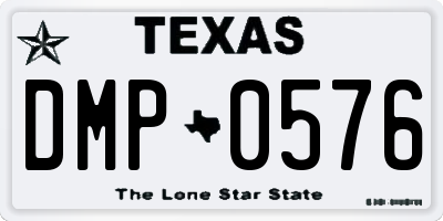 TX license plate DMP0576