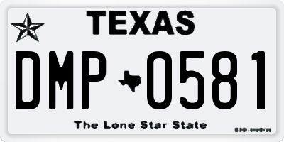 TX license plate DMP0581