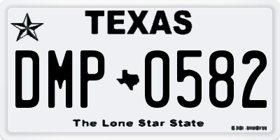 TX license plate DMP0582