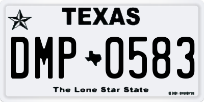 TX license plate DMP0583