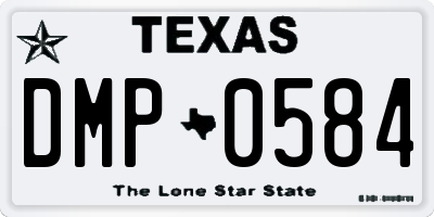 TX license plate DMP0584