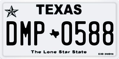 TX license plate DMP0588