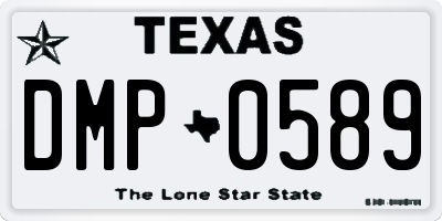 TX license plate DMP0589