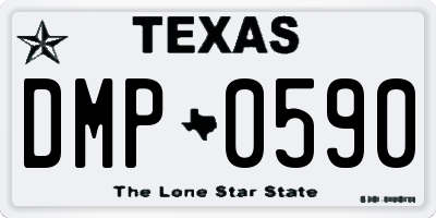 TX license plate DMP0590