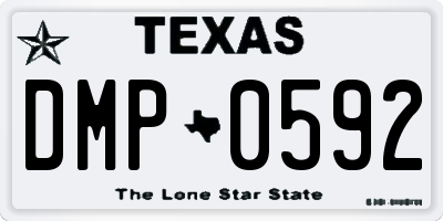 TX license plate DMP0592