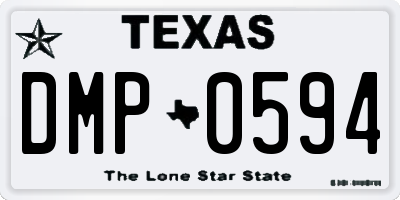 TX license plate DMP0594