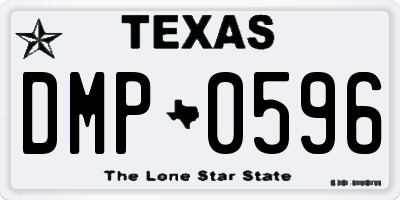 TX license plate DMP0596