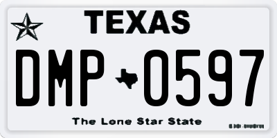 TX license plate DMP0597