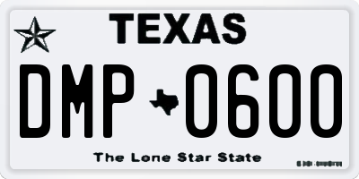 TX license plate DMP0600