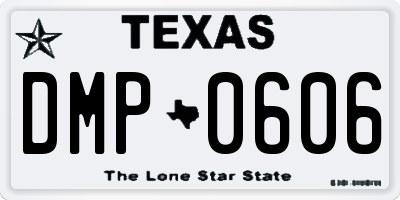 TX license plate DMP0606