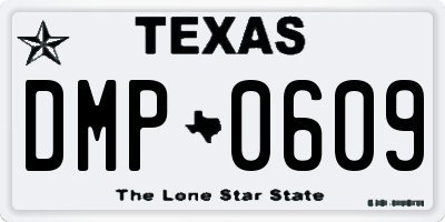 TX license plate DMP0609