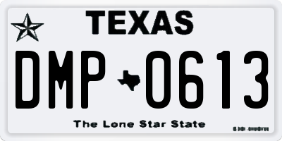 TX license plate DMP0613
