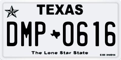 TX license plate DMP0616
