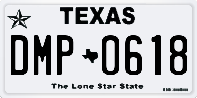 TX license plate DMP0618