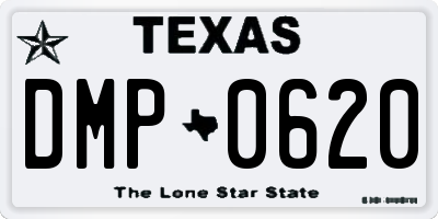 TX license plate DMP0620