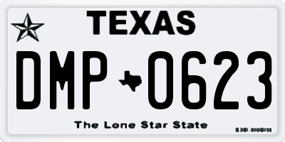 TX license plate DMP0623