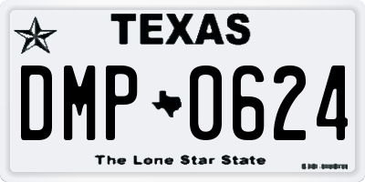 TX license plate DMP0624
