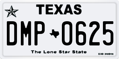 TX license plate DMP0625