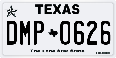 TX license plate DMP0626
