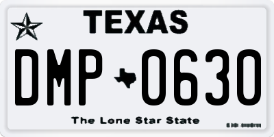 TX license plate DMP0630