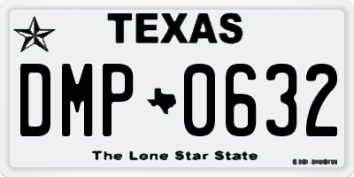 TX license plate DMP0632