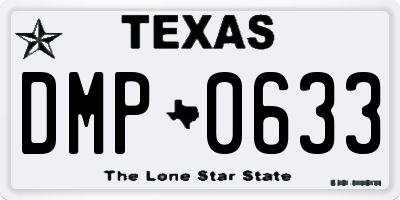 TX license plate DMP0633