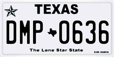 TX license plate DMP0636