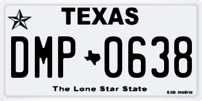 TX license plate DMP0638