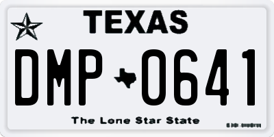 TX license plate DMP0641