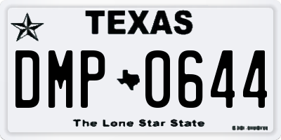 TX license plate DMP0644