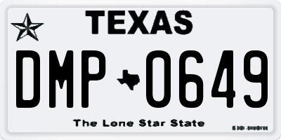 TX license plate DMP0649