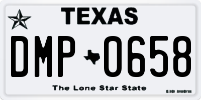 TX license plate DMP0658