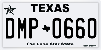 TX license plate DMP0660