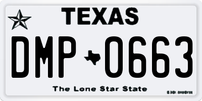 TX license plate DMP0663