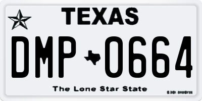 TX license plate DMP0664