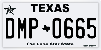 TX license plate DMP0665