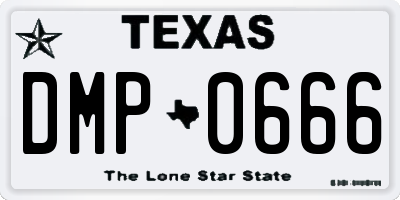 TX license plate DMP0666