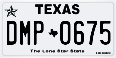 TX license plate DMP0675