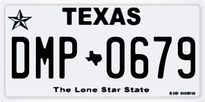 TX license plate DMP0679