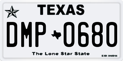 TX license plate DMP0680