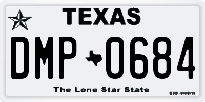 TX license plate DMP0684
