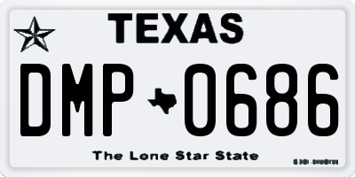 TX license plate DMP0686